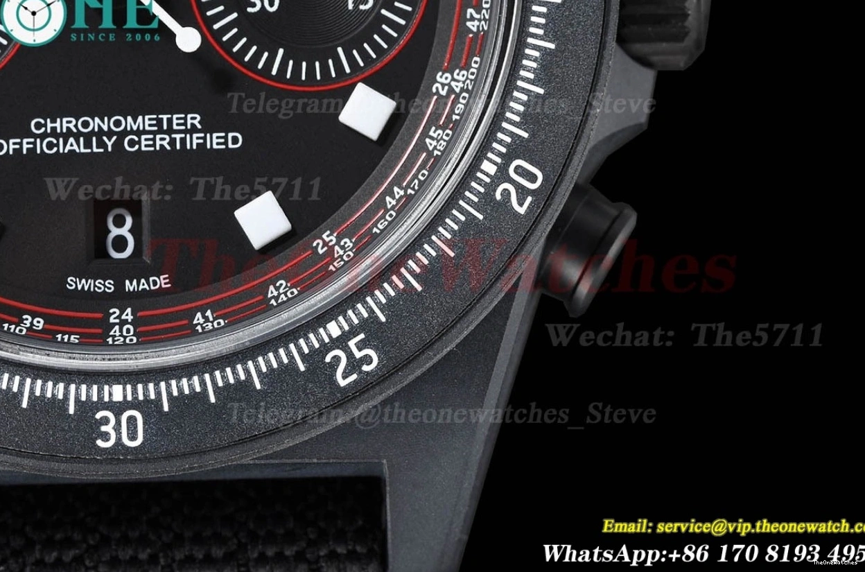 M+F Pelagos TI Chrono Black FXD NY Car A7750 43mm Dial 0119